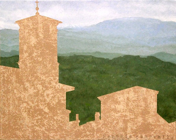 Perugia Campanile Paul Flippen painting