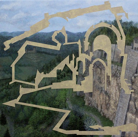 Orvieto painting Paul Flippen Italy Umbria Abstraction Landscape