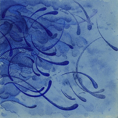 Eddy 1 drawing Paul Flippen abstraction water ocean