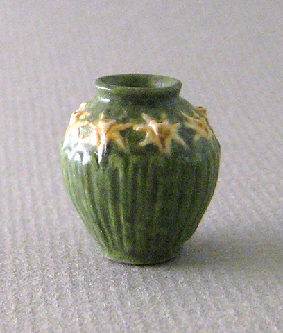 miniature reproduction of Arts and Crafts Grueby vase by LeeAnn Chellis Wessel