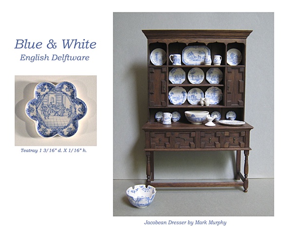 Jacobean Dresser with
English Blue and White Delftware