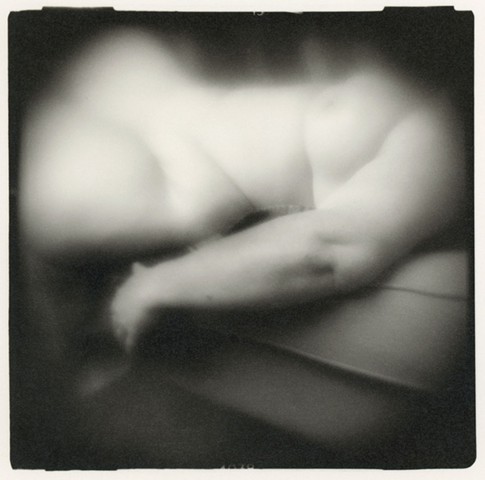 Nude photograph of Misha.  Holga camera, traditional darkroom print.