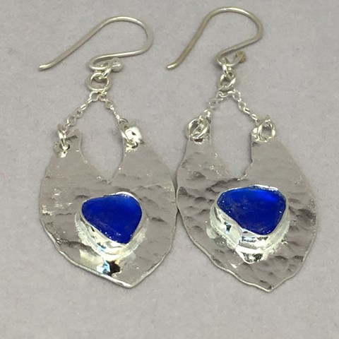 Seagl Jewelry By Beachcombings Studio Cobalt Blue Drop Earrings