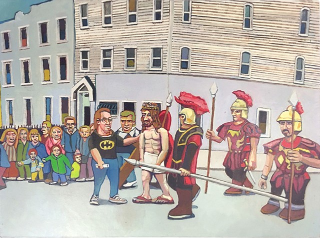 Batman & Jesus on Irving Ave.