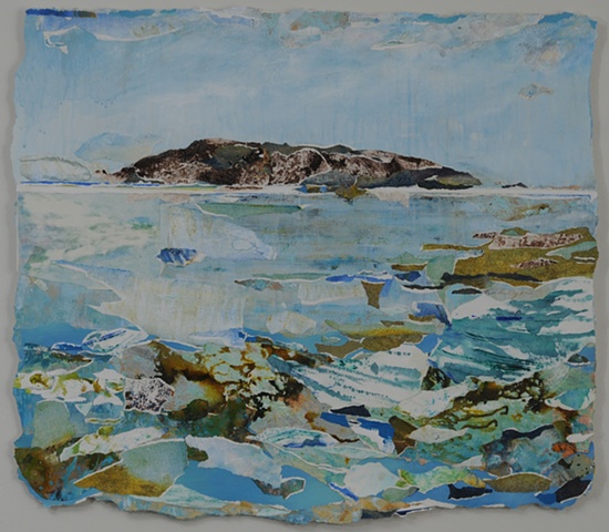 island blue ethereal spiritual meditative contemplitive Maine seascape