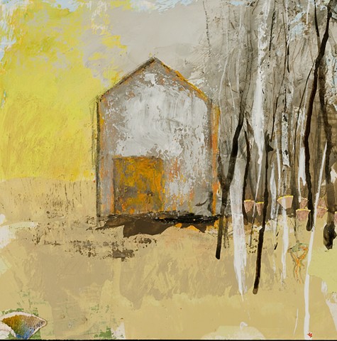 barn landscape fire
