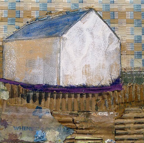 Barn, texture, pattern, fabric, earth tones, mixed media, corrugated cardboard