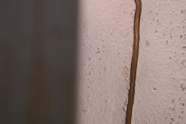 part of metal cabinet shelf, lamp, glass, ash (detail)