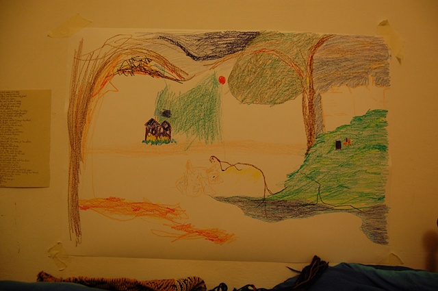 crayon, a lively tribute to coming home