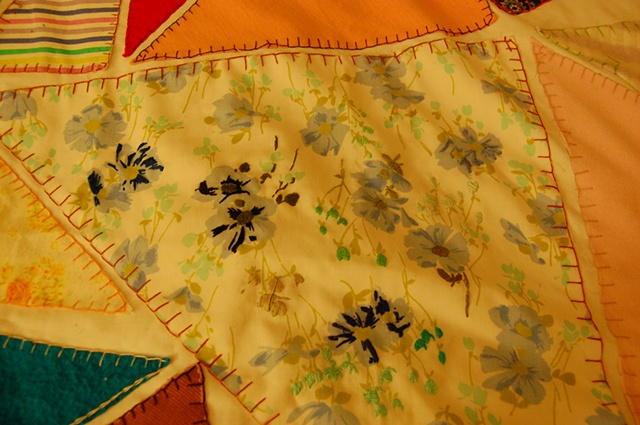 Triangle Quilt; Embroidery Detail