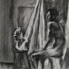 charcoal, faces
