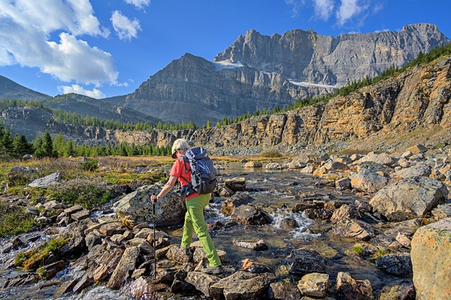 Hike up Skoki Creek to the Skoki Lakes