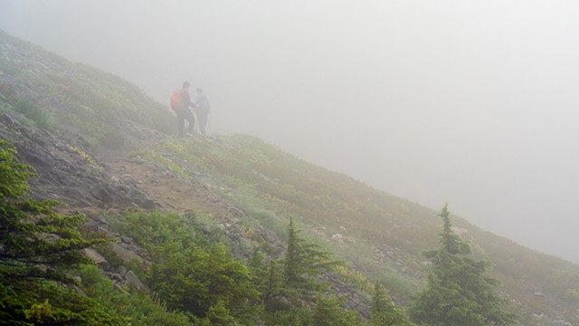 Started off Ptarmigan Ridge Hike with 30m Visibility