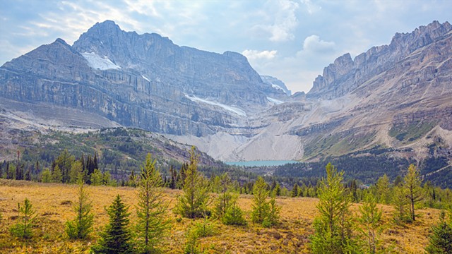 First View of Skoki Lakes once over Deception Pass