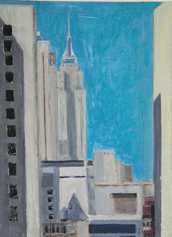 Painting of the Empire State Building New York City