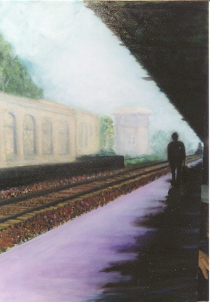 Painting of north Philadelphia train station