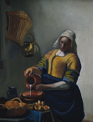 Rendition of Vermeer's The Milkmaid