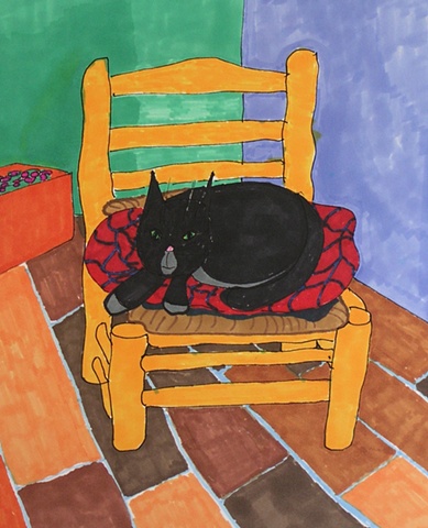 Cat in chair