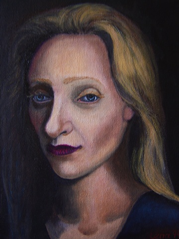 A PORTRET OF A WOMAN IN BLUE