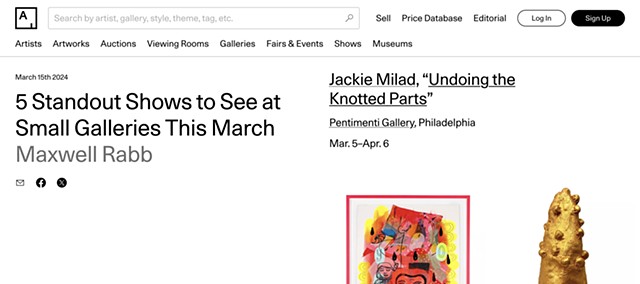 Artsy Editorial: 5 Standout Shows to See at Small Galleries this March