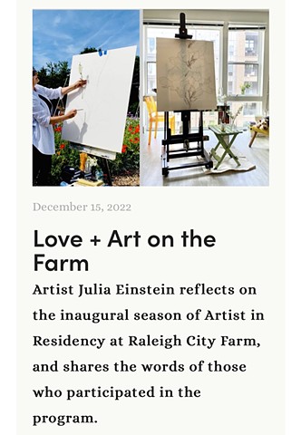 Raleigh City Farm: Artist Residency