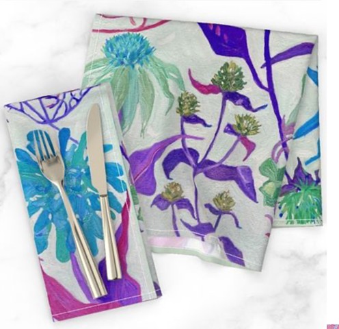 Blue Herbarium Napkin