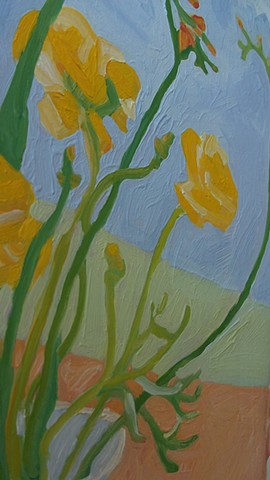 Yellow Ranunculus, detail
