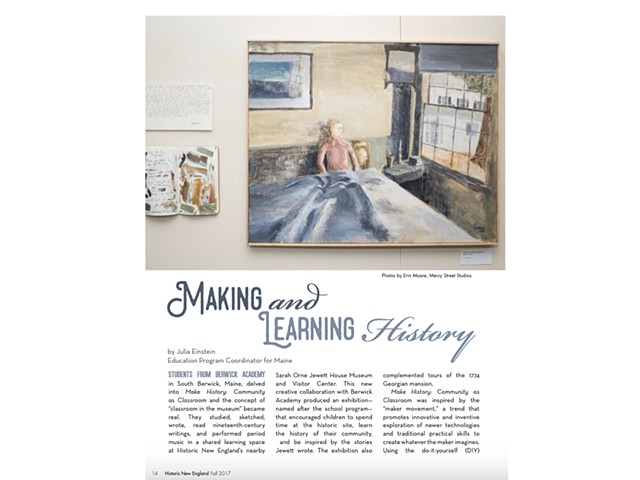 Article: Make History, Historic New England, page 14