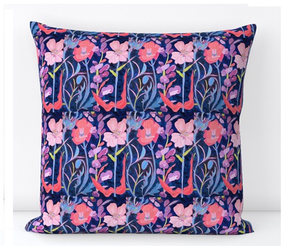 Midnight Garden Pillow