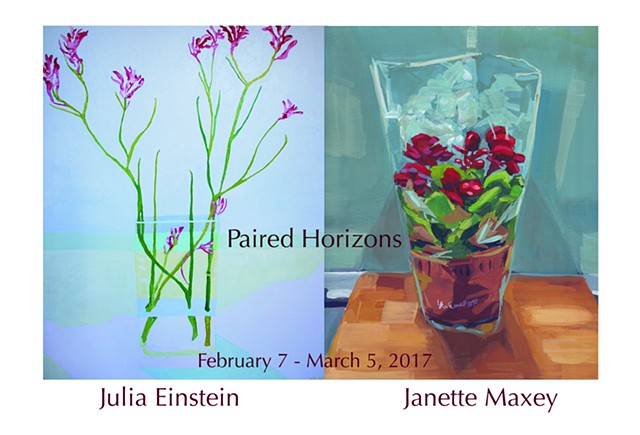 Paired Horizons: An exhibition of paintings by Julia Einstein & Janette Maxey, Concord Art, Concord, Massachusetts
