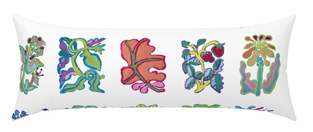 Big Blooms Long Pillow