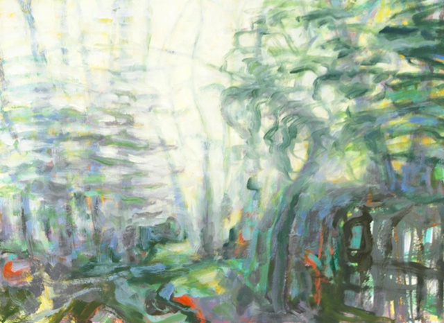 Landscape oil painting on paper