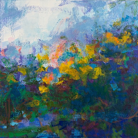 Landscape abstraction oil painting