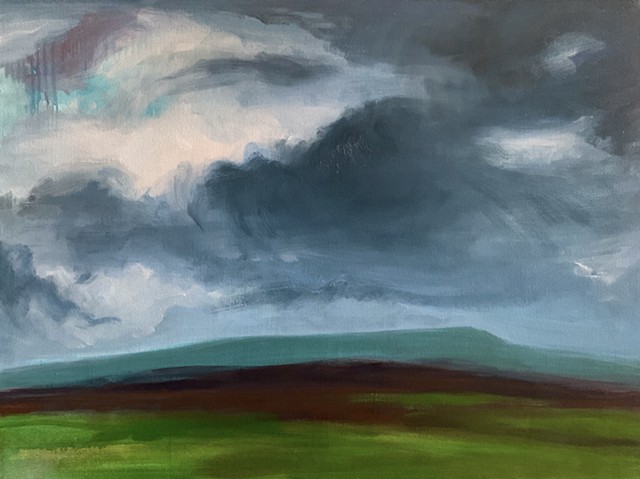 Landscape, painting, oil painting, Ireland, Ceide Fields