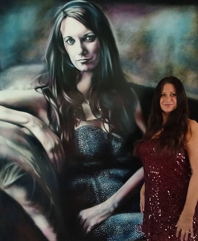 The Girl in the Dark Blue Dress