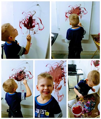 Ivan painting (age 4)