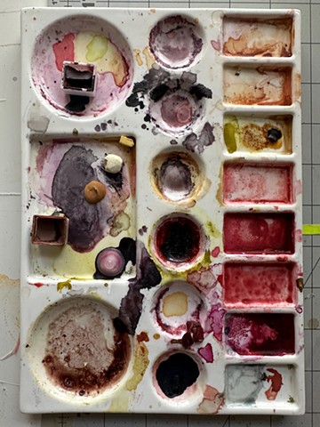 Palette of botanic and mineral color