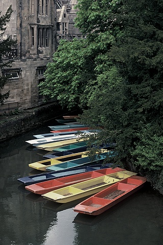 Punts on the Cherwell, Oxford