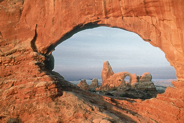 Turret Arch through North Window, Arches National Park, Utah