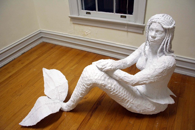 The Mermaid is a work done in the style of George Segal.