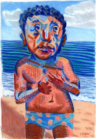 Seaside series: Man on beach 