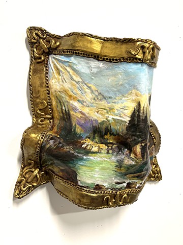 Wavy Snowy Mountain Range (left side view)
