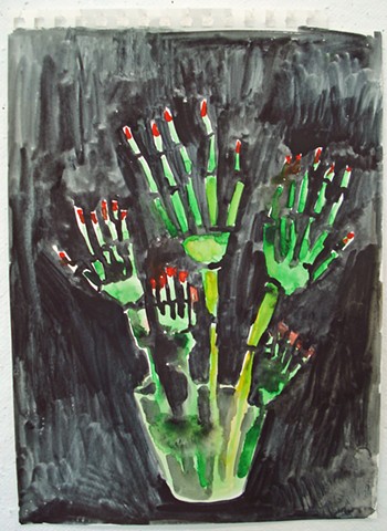 Skeleton Flower Hands