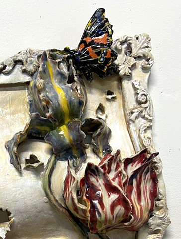 Vanitas with Butterfly, Snail and Grasshopper (detail)