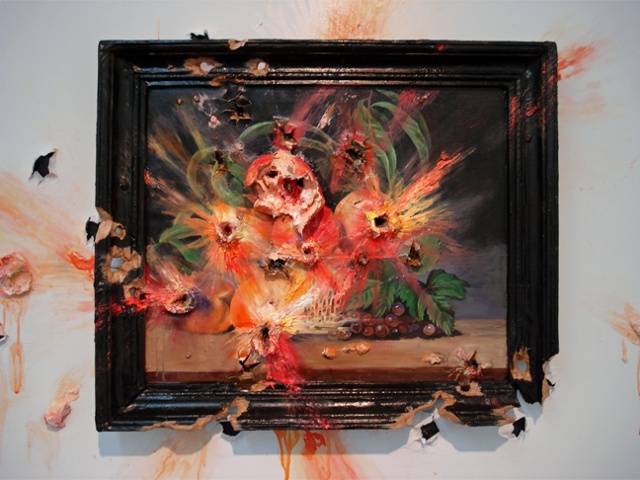 Exploding Peaches (with Frame)