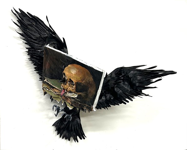 Crow with Skull