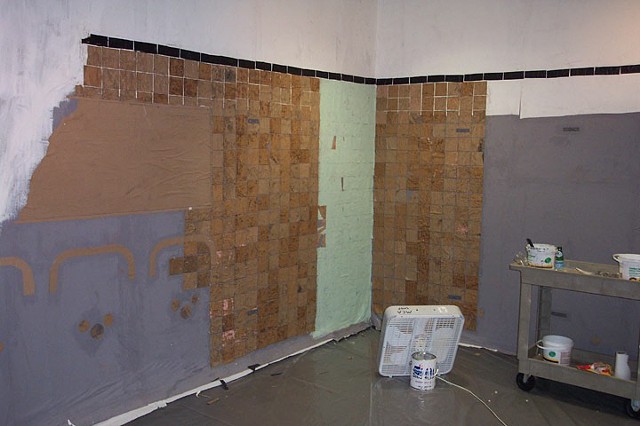 Green Bathroom in process