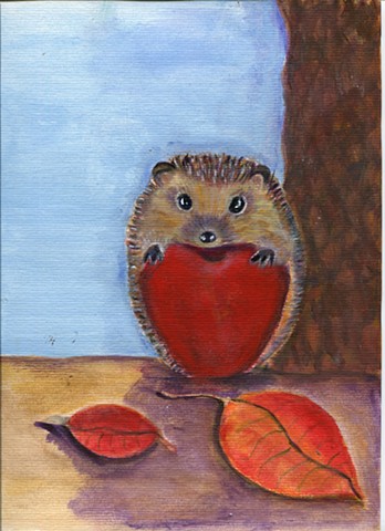Hedgehog painting for sale