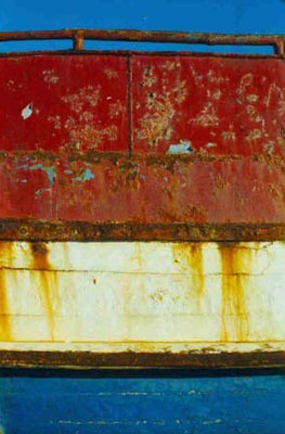 rusty boat in Sagres, Portugal