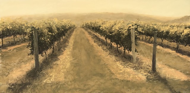 The timeless beauty of the vineyard in a sepia tone